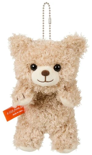 Play! Teddy Bear Mascot Keychain Beige Plush Keychain Play! Teddy Bear Mascot Keychain Beige Plush Keychain