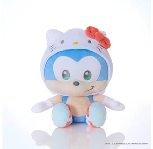 Japan Sonic & Friends Sanrio Characters Plush M Sonic x Hello Kitty Japan Sonic & Friends Sanrio Characters Plush M Sonic x Hello Kitty