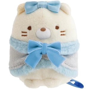 Japan Sumikkogurashi Tenori Plush Neko Christmas Blue Ribbon