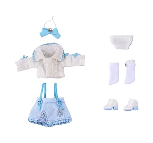 Japan Nendoroid Doll Outfit Set: Suspenders & Skirt (White & Saxophone Blue)