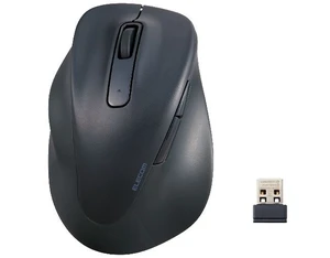 Japan ELECOM EX-G Left-Handed 5-Button Wireless Mouse Black