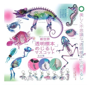 Japan Science Techni Color New World Transparent Specimen Mejirushi Mascot Set