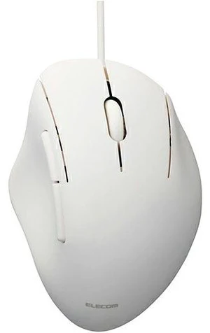 Japan ELECOM M-SH21UBSKWH White Wired 5-Button Mouse S Size