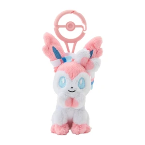 Japan Pokemon Sylveon with Carabiner Plush Keychain US Import Fees Included