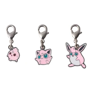 Japan Pokemon National Pokokedex Metal Charm Igglybuff, Jigglypuff, Wigglytuff