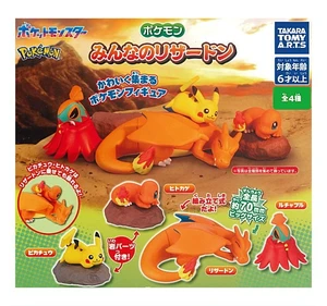 TakaraTomyArts Pokemon Pikachu, Charmander, Charizard, Hawlucha Figure Set of 4
