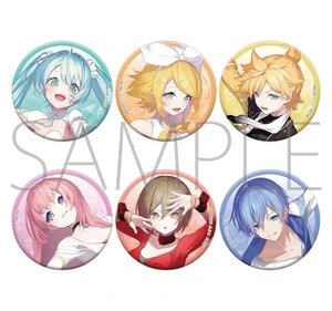 Movic Hatsune Miku Glitter Can Badge Box of 6 US Import Fees Included