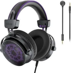 Wired Open Back Headphones for Recording, Over-Ear Monitor Headphones with 53mm Drivers - Airy Mesh Fabric - Detachable Mic, Compatible with PC/Mixer/Amplifier/Mobiles - Amplitank HD18 Lite Wired Open Back Headphones for Recording, Over-Ear Monitor Headphones with 53mm Drivers - Airy Mesh Fabric - Detachable Mic, Compatible with PC/Mixer/Amplifier/Mobiles - Amplitank HD18 Lite