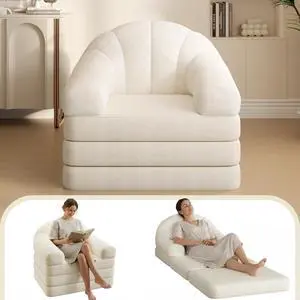 Yaheetech 93" Folding Sofa Bed Convertible Sofa 2 in 1 Sleeper Chair Bed Foldable Couch with Handle Chenille Couch for Living Room, Bedroom, Apartment Beige Yaheetech 93" Folding Sofa Bed Convertible Sofa 2 in 1 Sleeper Chair Bed Foldable Couch with Handle Chenille Couch for Living Room, Bedroom, Apartment Beige
