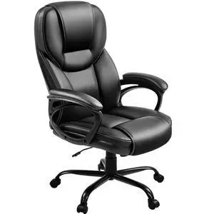 Yaheetech High Back Executive Office Chair Faux Leather Ergonomic Managerial Chair for Meeting,Large Seat,Sturdy Metal Base,Black Yaheetech High Back Executive Office Chair Faux Leather Ergonomic Managerial Chair for Meeting,Large Seat,Sturdy Metal Base,Black