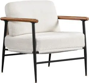 Yaheetech Accent Chair, Modern Vanity Chair, Boucle Fabric Lounge Chair with Metal Frame, Plush Back Pillow and Seat Cushion Pocket Coil Seat for Living Room Bedroom Makeup Room, Ivory Yaheetech Accent Chair, Modern Vanity Chair, Boucle Fabric Lounge Chair with Metal Frame, Plush Back Pillow and Seat Cushion Pocket Coil Seat for Living Room Bedroom Makeup Room, Ivory