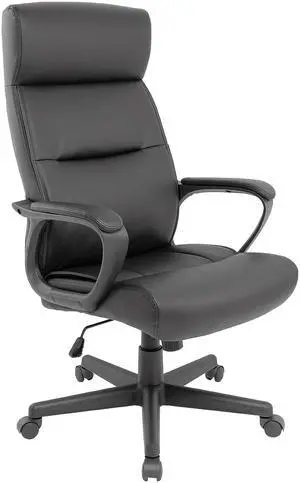 STAPLES Rutherford Ergonomic Manager & Executive Office Chair, High Back Swivel, Adjustable Height, Luxura Faux Leather, Black STAPLES Rutherford Ergonomic Manager & Executive Office Chair, High Back Swivel, Adjustable Height, Luxura Faux Leather, Black