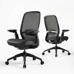 COLAMY Aether Executive Office Chair for Long Hours, One-Touch Easy Adjust Managerial Desk Chair with Levitating Seat Cushion & Pilot-Level Sync Armrests, 300 LBS Mid Back Mesh Computer Chair,Black COLAMY Aether Executive Office Chair for Long Hours, One-Touch Easy Adjust Managerial Desk Chair with Levitating Seat Cushion & Pilot-Level Sync Armrests, 300 LBS Mid Back Mesh Computer Chair,Black