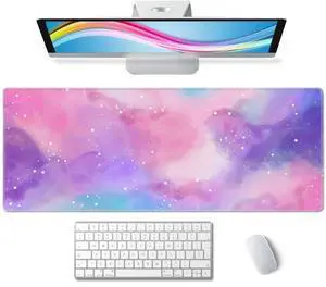 Purple Starry Sky Large Gaming Mouse Pad Keyboard Desk Pad Extended Mouse Pad Gaming Office Decor, PC Laptop Mouse Pads Large (31.5x151.8 in) with Stitched Edges Non-Slip Base Mousepad XL Purple Starry Sky Large Gaming Mouse Pad Keyboard Desk Pad Extended Mouse Pad Gaming Office Decor, PC Laptop Mouse Pads Large (31.5x151.8 in) with Stitched Edges Non-Slip Base Mousepad XL