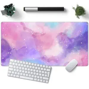 Desk Pad Purple Starry Sky Cute Gaming Mouse Pad Galaxy Gamer Girl Cute Pink Desk Decor Keyboard Desk Mat, Stitched Edges Desktop with Stitched Edges Non-Slip Large Computer Mat 31.5x15.7 in Desk Pad Purple Starry Sky Cute Gaming Mouse Pad Galaxy Gamer Girl Cute Pink Desk Decor Keyboard Desk Mat, Stitched Edges Desktop with Stitched Edges Non-Slip Large Computer Mat 31.5x15.7 in