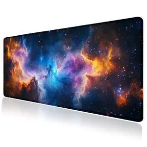 Space Universe Nebula Galaxy Large Mouse Pad, Desk Mat Computer Keyboard Pad Non-Slip Rubber Base Waterproof with Stitched Edges for Laptop Gaming, Office & Home 31.5 x 11.8 Inch (XL-19) Space Universe Nebula Galaxy Large Mouse Pad, Desk Mat Computer Keyboard Pad Non-Slip Rubber Base Waterproof with Stitched Edges for Laptop Gaming, Office & Home 31.5 x 11.8 Inch (XL-19)