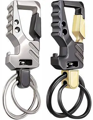 2Pcs Keychain EDC Keyring Bottle Opener Auto Car Key Holder Tactical Carabiner Key Chain Clip Llaveros Porte-Clés 2Pcs Keychain EDC Keyring Bottle Opener Auto Car Key Holder Tactical Carabiner Key Chain Clip Llaveros Porte-Clés