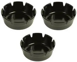 Set of Three Black Plastic Ashtrays-Deep Well-Resturant/ Bar-4"Diameter Set of Three Black Plastic Ashtrays-Deep Well-Resturant/ Bar-4"Diameter