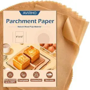 Parchment Paper Sheets 9x13 Inch 70Pcs Precut Unbleached Baking Paper, Plant-Based Silicone Coating, Non-Stick Quarter Sheet Liner for Air Fryer, Oven, Cookies, Bread & Cake Parchment Paper Sheets 9x13 Inch 70Pcs Precut Unbleached Baking Paper, Plant-Based Silicone Coating, Non-Stick Quarter Sheet Liner for Air Fryer, Oven, Cookies, Bread & Cake