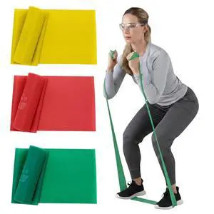Resistance Bands Set, Beginner Kit, Yellow, Red, Green, Latex Elastic Bands for Exercise & Physical Therapy, Strength Training for Upper & Lower Body Fitness Resistance Bands Set, Beginner Kit, Yellow, Red, Green, Latex Elastic Bands for Exercise & Physical Therapy, Strength Training for Upper & Lower Body Fitness