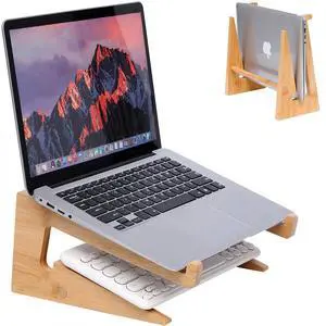 YOCAHAOY Wooden Laptop Stand Vertical Laptop for 13-18.6in Laptop,Bamboo Stand for Desk YOCAHAOY Wooden Laptop Stand Vertical Laptop for 13-18.6in Laptop,Bamboo Stand for Desk