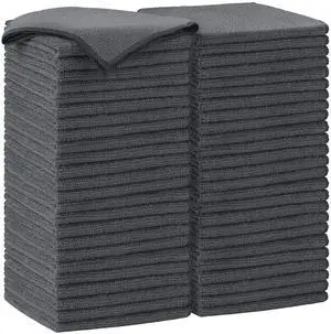 Microfiber Cleaning Cloth-50PK, Soft Microfiber Towels for Cars, Absorbent Cleaning Rags, Lint-Free Streak-Free Wash Cloths for House, Kitchen, Window(12in.x12in), Grey Microfiber Cleaning Cloth-50PK, Soft Microfiber Towels for Cars, Absorbent Cleaning Rags, Lint-Free Streak-Free Wash Cloths for House, Kitchen, Window(12in.x12in), Grey