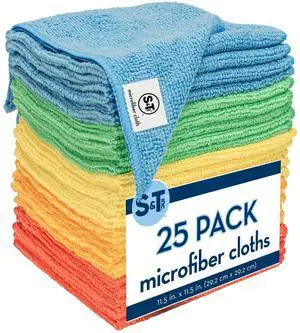 25 Pack Microfiber Cleaning Cloth, Bulk Towels for Home, Reusable Microfiber Towels for Cars, Cleaning Rags, Assorted, 11.5 Inches x 11.5 Inches, 25 Count 25 Pack Microfiber Cleaning Cloth, Bulk Towels for Home, Reusable Microfiber Towels for Cars, Cleaning Rags, Assorted, 11.5 Inches x 11.5 Inches, 25 Count