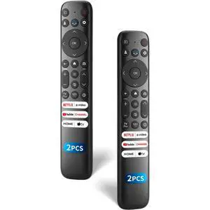 (2 Pack) Replacement for TCL Google TV Remote Control Universal RC813 | Not for Roku/Fire TV, for TCL LED Mini QLED 4K Smart TV, No Pairing Required, 6 Shortcut Keys, ABS material, Backup Set (2 Pack) Replacement for TCL Google TV Remote Control Universal RC813 | Not for Roku/Fire TV, for TCL LED Mini QLED 4K Smart TV, No Pairing Required, 6 Shortcut Keys, ABS material, Backup Set
