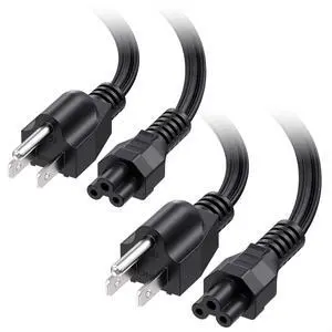 2-Pack 16 AWG 13A 3 Prong Power Cord, 3ft, Black 2-Pack 16 AWG 13A 3 Prong Power Cord, 3ft, Black