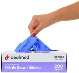 Nitrile Medical Grade Exam Gloves, Disposable, Latex-Free, Medium (200 ct.) Nitrile Medical Grade Exam Gloves, Disposable, Latex-Free, Medium (200 ct.)