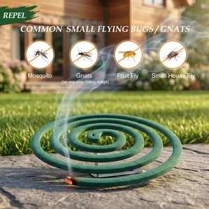 Mosquito Repellent Incense Coils with Citronella Oil, 40 Count | Plant-Based Formula for Outdoor Patio, Backyard & Camping, Burn 5-7 Hours, Help Deter Flying Insects, Includes 6 Stands Mosquito Repellent Incense Coils with Citronella Oil, 40 Count | Plant-Based Formula for Outdoor Patio, Backyard & Camping, Burn 5-7 Hours, Help Deter Flying Insects, Includes 6 Stands