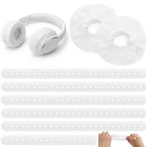 300 Pcs Disposable Headphone Covers, Non-Woven Sanitary Headset Cover, Stretchable Ear Pad Covers Fit for Most on Ear Headphones, Ideal for Gaming, Gym, Hotel, 4.3 Inch 300 Pcs Disposable Headphone Covers, Non-Woven Sanitary Headset Cover, Stretchable Ear Pad Covers Fit for Most on Ear Headphones, Ideal for Gaming, Gym, Hotel, 4.3 Inch