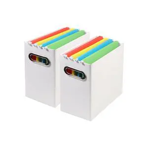 Collapsible File Organizer Box with Handle,12.20x5.11x9.84Inches, Filing Organizer for Home or Office, Small Portable File Box(2 Packs, White) Collapsible File Organizer Box with Handle,12.20x5.11x9.84Inches, Filing Organizer for Home or Office, Small Portable File Box(2 Packs, White)