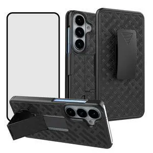 for Samsung Galaxy S26 Case, Belt Clip Holster with Screen Protector, Swivel Built-in Kickstand Holder, Slim Shockproof Slide Shell Pouch Cell Phone Cover-Black for Samsung Galaxy S26 Case, Belt Clip Holster with Screen Protector, Swivel Built-in Kickstand Holder, Slim Shockproof Slide Shell Pouch Cell Phone Cover-Black