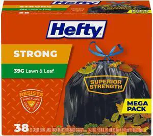Strong Lawn & Leaf Trash Bags, 39 Gallon, 38 Count Strong Lawn & Leaf Trash Bags, 39 Gallon, 38 Count