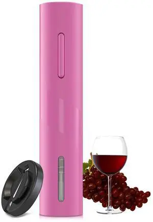 Electric Wine Opener, One-Touch Automatic, Battery Powered, Pink Electric Wine Opener, One-Touch Automatic, Battery Powered, Pink