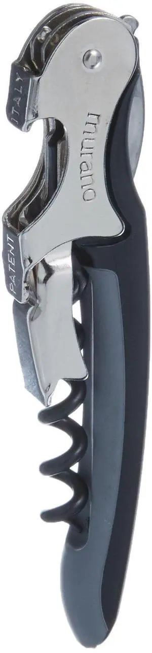 3165-BU Soft-Touch Murano Two-Step Waiter Corkscrew with Nonstick Spiral 3165-BU Soft-Touch Murano Two-Step Waiter Corkscrew with Nonstick Spiral