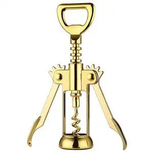 Simple Wing Corkscrew Gold Wine Opener and Beer Opener, Multifunctional Wine Corkscrew Opener Simple Wing Corkscrew Gold Wine Opener and Beer Opener, Multifunctional Wine Corkscrew Opener
