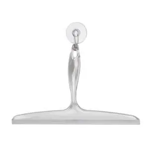 Plastic Bath Squeegee for Glass with Suction Hook Holder 12", Clear Plastic Bath Squeegee for Glass with Suction Hook Holder 12", Clear