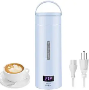 Travel Electric Kettle, 380ml Small Portable Electric Tea Kettle Water Boiler, Fast Boil and Auto Shut Off Hot Water Kettle, 4 Temperature Mode Travel Electric Kettle, 380ml Small Portable Electric Tea Kettle Water Boiler, Fast Boil and Auto Shut Off Hot Water Kettle, 4 Temperature Mode
