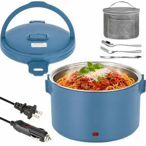 Electric Lunch Box for Adults, 100W Heated Lunch Box 1.5L/51Oz 304 Stainless Steel Portable Food Warmer,12/24/110V Lonchera Eléctrica Portátil for Car, Truck, Work, Travel (Blue) Electric Lunch Box for Adults, 100W Heated Lunch Box 1.5L/51Oz 304 Stainless Steel Portable Food Warmer,12/24/110V Lonchera Eléctrica Portátil for Car, Truck, Work, Travel (Blue)