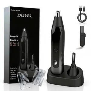 Ear and Nose Hair Trimmer for Men, 2025 Professional Painless USB Rechargeable Eyebrow & Facial Electric Hair Trimmer for Men Women, Powerful Motor, Dual Edge Blades Ear and Nose Hair Trimmer for Men, 2025 Professional Painless USB Rechargeable Eyebrow & Facial Electric Hair Trimmer for Men Women, Powerful Motor, Dual Edge Blades