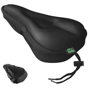 Bike Seat Cushion - Gel Padded Cover for Men Women Comfort, Extra Soft Exercise Bicycle Compatible with Peloton, Stationary or Cruiser Seats Bike Seat Cushion - Gel Padded Cover for Men Women Comfort, Extra Soft Exercise Bicycle Compatible with Peloton, Stationary or Cruiser Seats