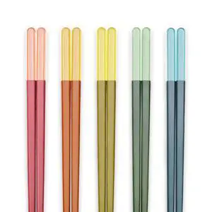 Modern Design Chopsticks - Reusable, Dishwasher Safe, Non-Slip Fiberglass, Ice Fog Multi Color, 5 Pairs, 9.5in/24cm, Great for Chinese, Japanese, Korean Cuisine Modern Design Chopsticks - Reusable, Dishwasher Safe, Non-Slip Fiberglass, Ice Fog Multi Color, 5 Pairs, 9.5in/24cm, Great for Chinese, Japanese, Korean Cuisine