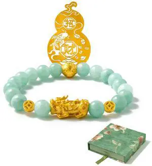 Fengshui Wealth Jade Bracelet, Green Pi Xiu Jade Bracelet for Women Men, Lucky Charm Attract Wealth Good Luck, Feng Shui Jewelry Gift for Mother's Day Fengshui Wealth Jade Bracelet, Green Pi Xiu Jade Bracelet for Women Men, Lucky Charm Attract Wealth Good Luck, Feng Shui Jewelry Gift for Mother's Day
