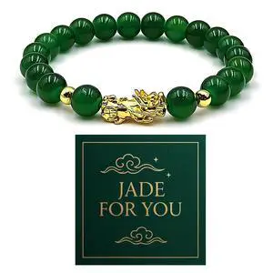 Jade Bangle Bracelet for Women Green Nephrite Jade Lucky Bracelet with Gift Card, Gold Luck Elegant Chinese Jewelry Jade Bangle Bracelet for Women Green Nephrite Jade Lucky Bracelet with Gift Card, Gold Luck Elegant Chinese Jewelry