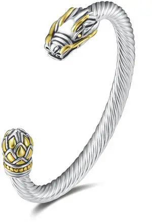 Jewelry Chinese Dragon Twisted Cable Wire Bracelet Cuff Bangle Vintage Cable Classics (Dragon Cable Cuff) Jewelry Chinese Dragon Twisted Cable Wire Bracelet Cuff Bangle Vintage Cable Classics (Dragon Cable Cuff)