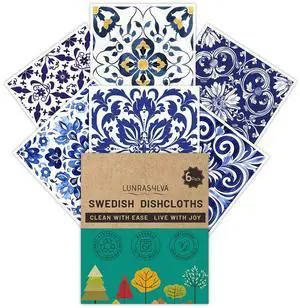 Swedish Dishcloths 6 Pack, Reusable Paper Towels Super Absorbent and Quick Drying for Kitchen, Biodegradable Washable Dish Towels Dishwasher Safe, Cleaning Cloths with WaterColor Design (Grid) Swedish Dishcloths 6 Pack, Reusable Paper Towels Super Absorbent and Quick Drying for Kitchen, Biodegradable Washable Dish Towels Dishwasher Safe, Cleaning Cloths with WaterColor Design (Grid)