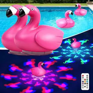Floating Pool Lights,Upgraded Flamingo Pool Lights that Float,Rechargeable LED Floating Lights for Inground Above Ground Pools,IP68 Waterproof Pool Lighting with Remote,Lights for Hot Tub,Party,2PCS Floating Pool Lights,Upgraded Flamingo Pool Lights that Float,Rechargeable LED Floating Lights for Inground Above Ground Pools,IP68 Waterproof Pool Lighting with Remote,Lights for Hot Tub,Party,2PCS