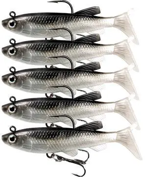 Soft Fishing Lures Shad Minnow Swimbaits, Pre-Rigged Jig Heads Paddle Tail Swim Baits for Bass, Trout, Walleye, Crappie, Sinking Jigs Bait for Saltwater Freshwater, Fishing Gifts for Men Soft Fishing Lures Shad Minnow Swimbaits, Pre-Rigged Jig Heads Paddle Tail Swim Baits for Bass, Trout, Walleye, Crappie, Sinking Jigs Bait for Saltwater Freshwater, Fishing Gifts for Men